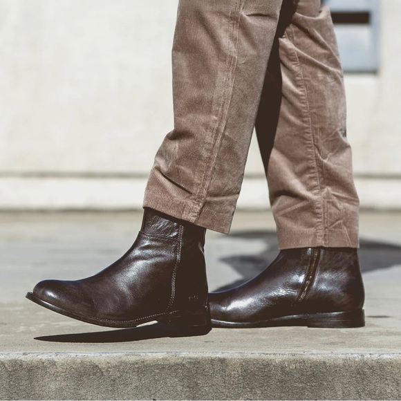 Bed Stü Chukka Zip Up Chelsea Leather Boots Antique Black / Grey Size 10 Men’s - Picture 1 of 12